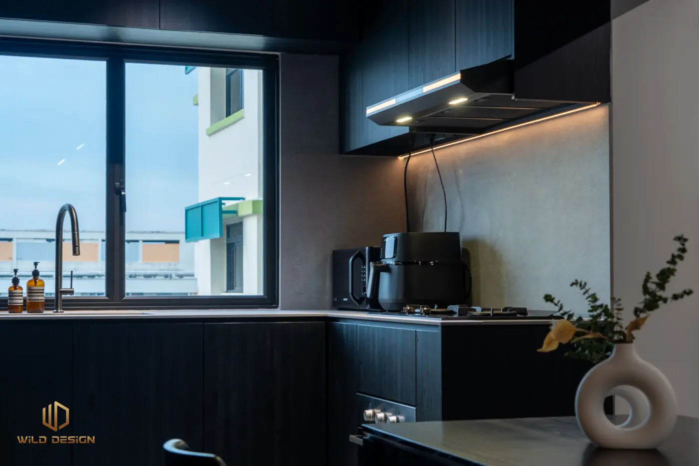 Wild Design - Black & White - Kitchen - Resale HDB - $75,000