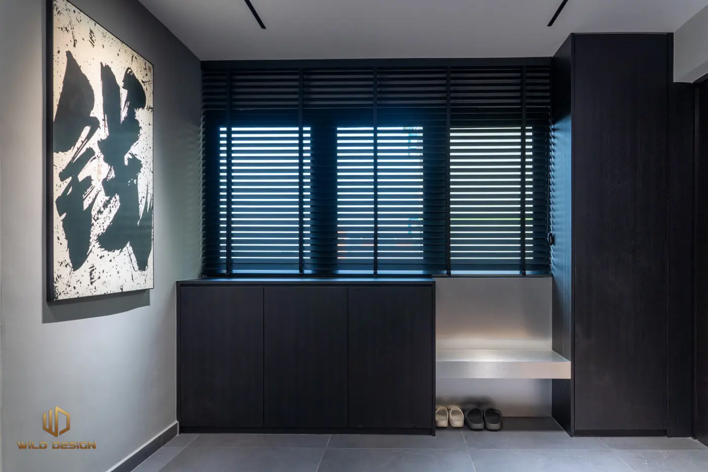 Wild Design - Black & White - Entrance Foyer - Resale HDB - $75,000