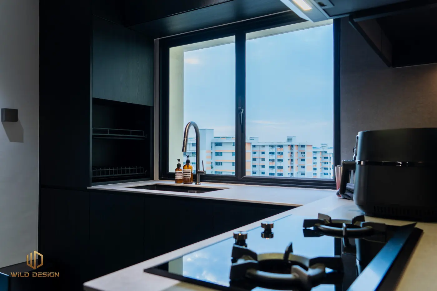 Wild Design - Black & White - Kitchen - Resale HDB - $75,000