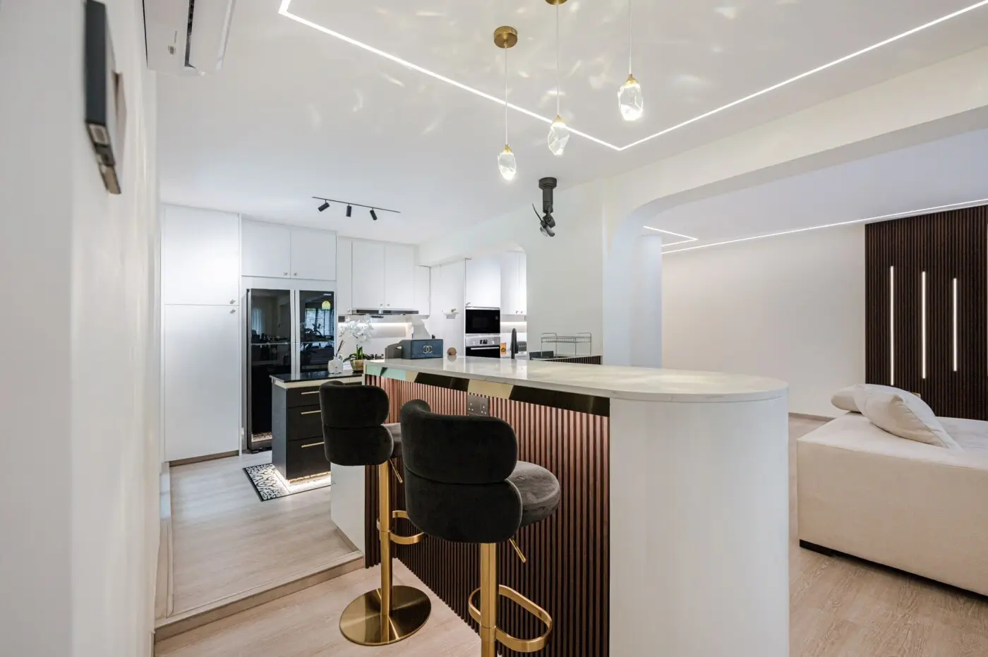 Wild Design - Minimalistic / Scandinavian - Kitchen connecting Bar Table - Resale HDB - $120,000