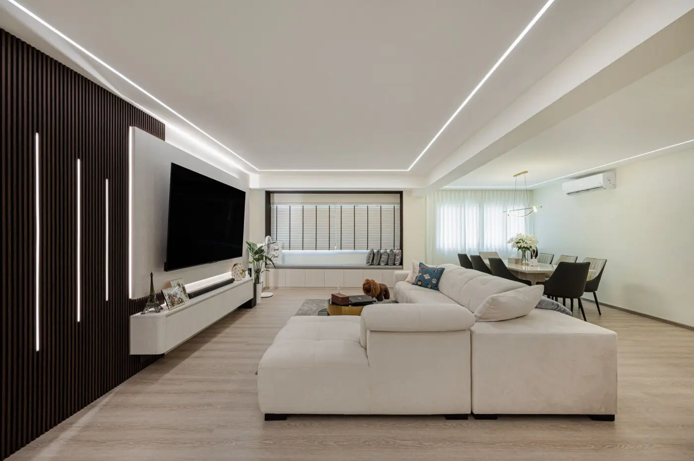 Wild Design - Minimalistic / Scandinavian - Living Hall + Dining Area - Resale HDB - $120,000