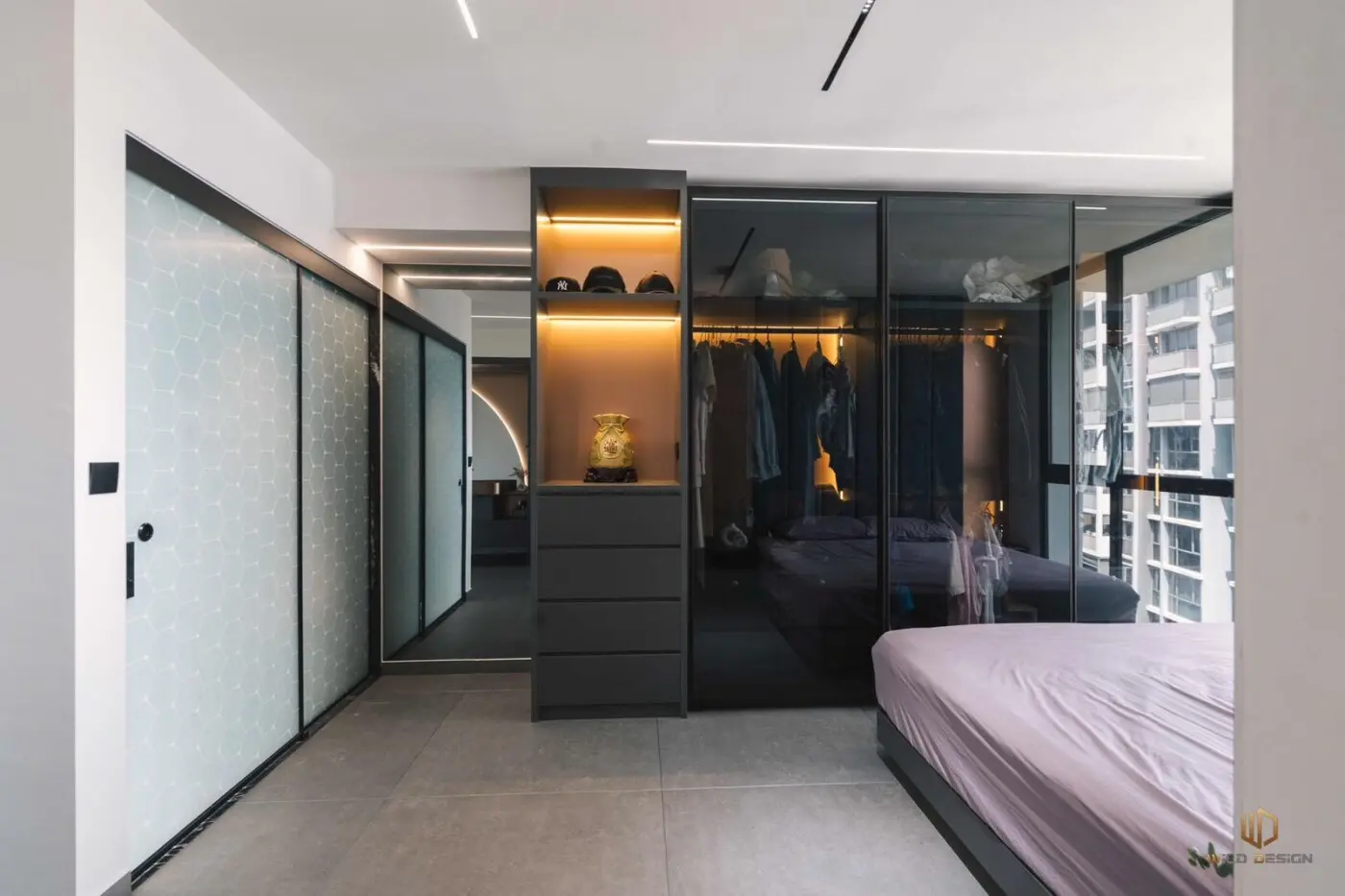 Wild Design - Black & White - Master Bedroom (with Closed Bathroom doors) - New Condo - $60,000