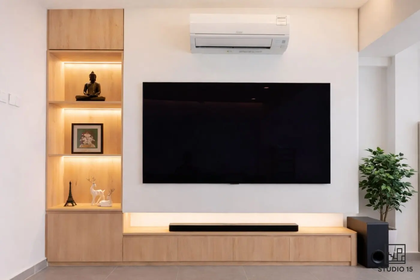 Studio 15 Interior - Minimalistic / Scandinavian - Living Room - Resale HDB - $120,000