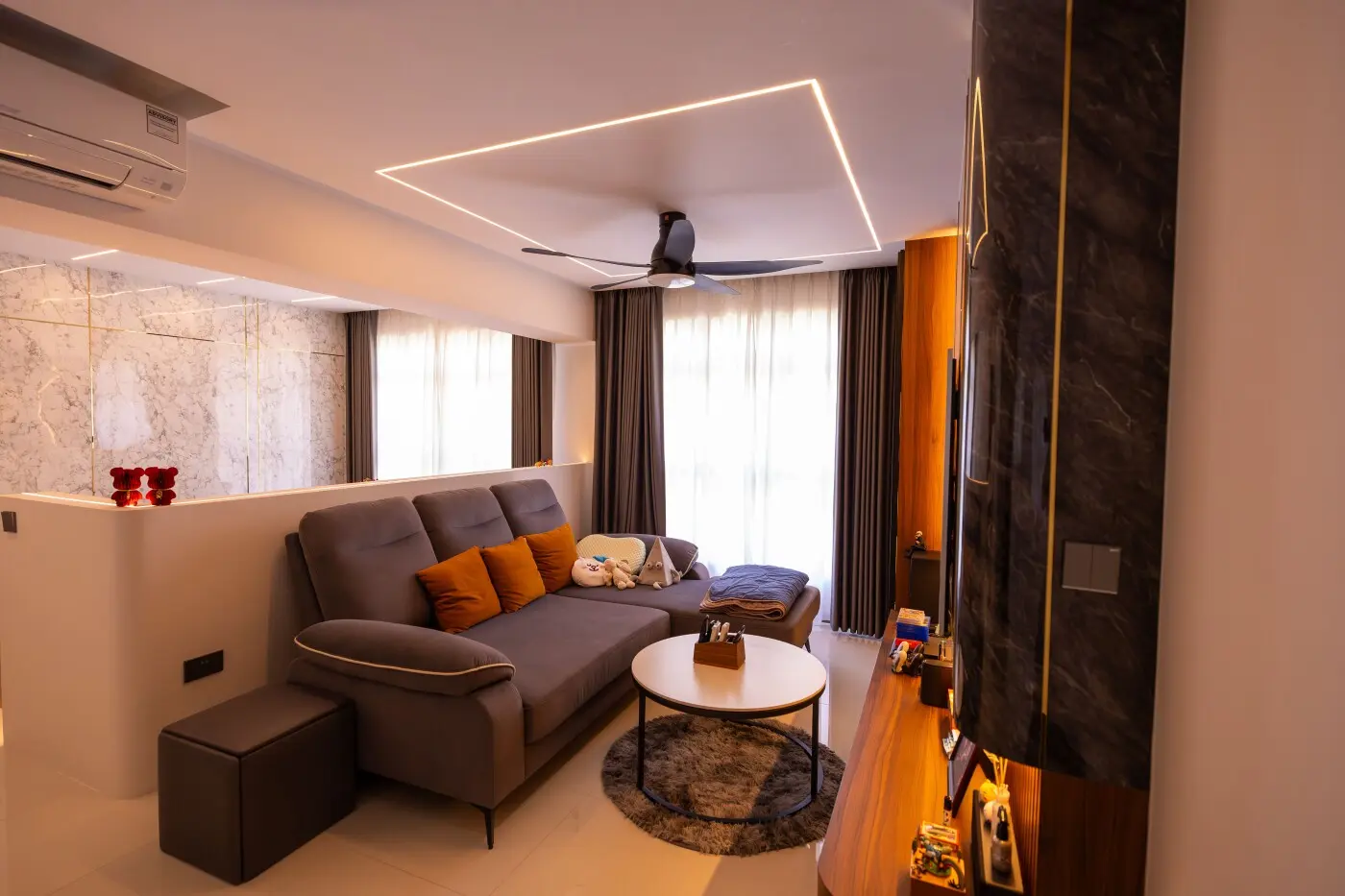 Mercurial Interior Design - Modern / Contemporary - Living Room - New HDB - $59,000