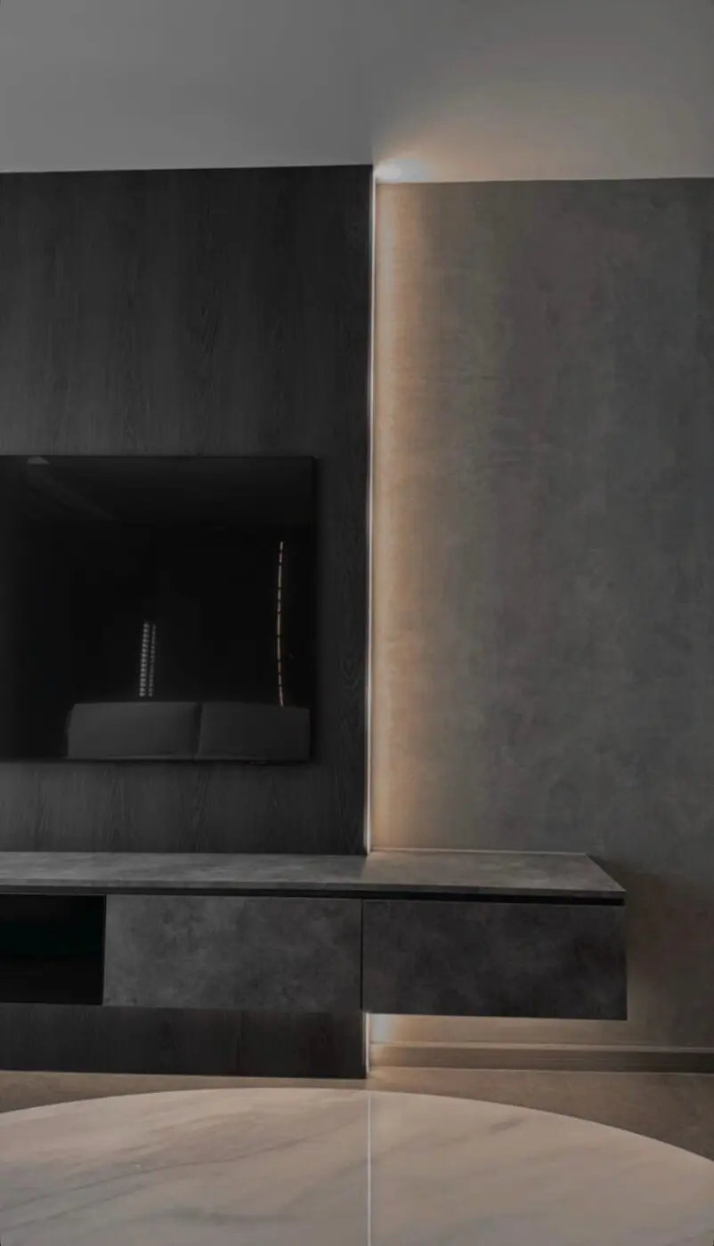 Joust Interior Design Studio - Black & White - Living - Resale HDB - $88,000