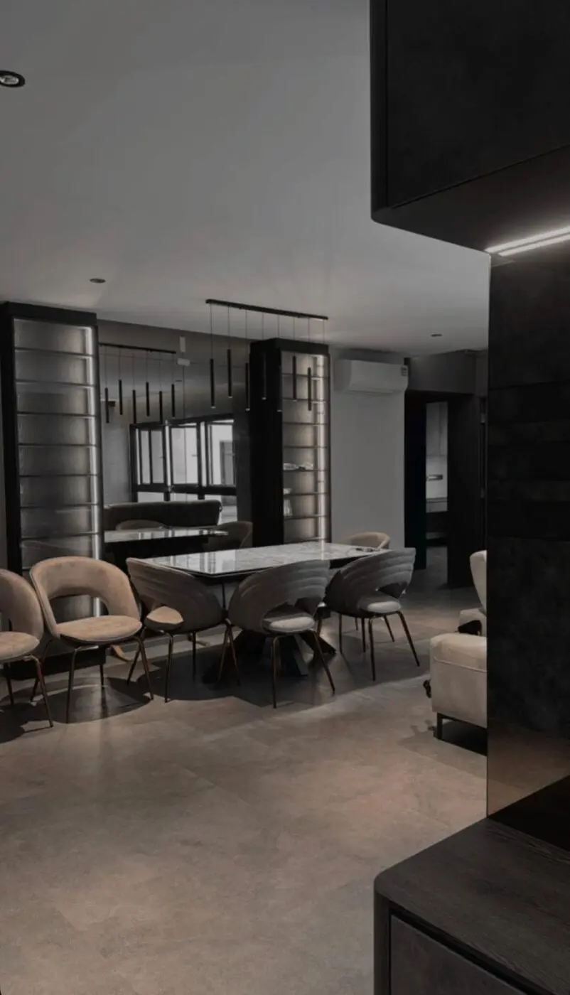 Joust Interior Design Studio - Black & White - Foyer/Dining - Resale HDB - $88,000