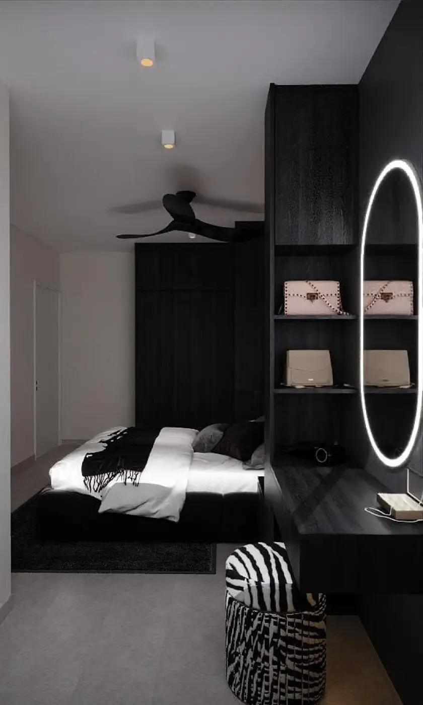 Joust Interior Design Studio - Black & White - Master Bedroom - Resale HDB - $45,500