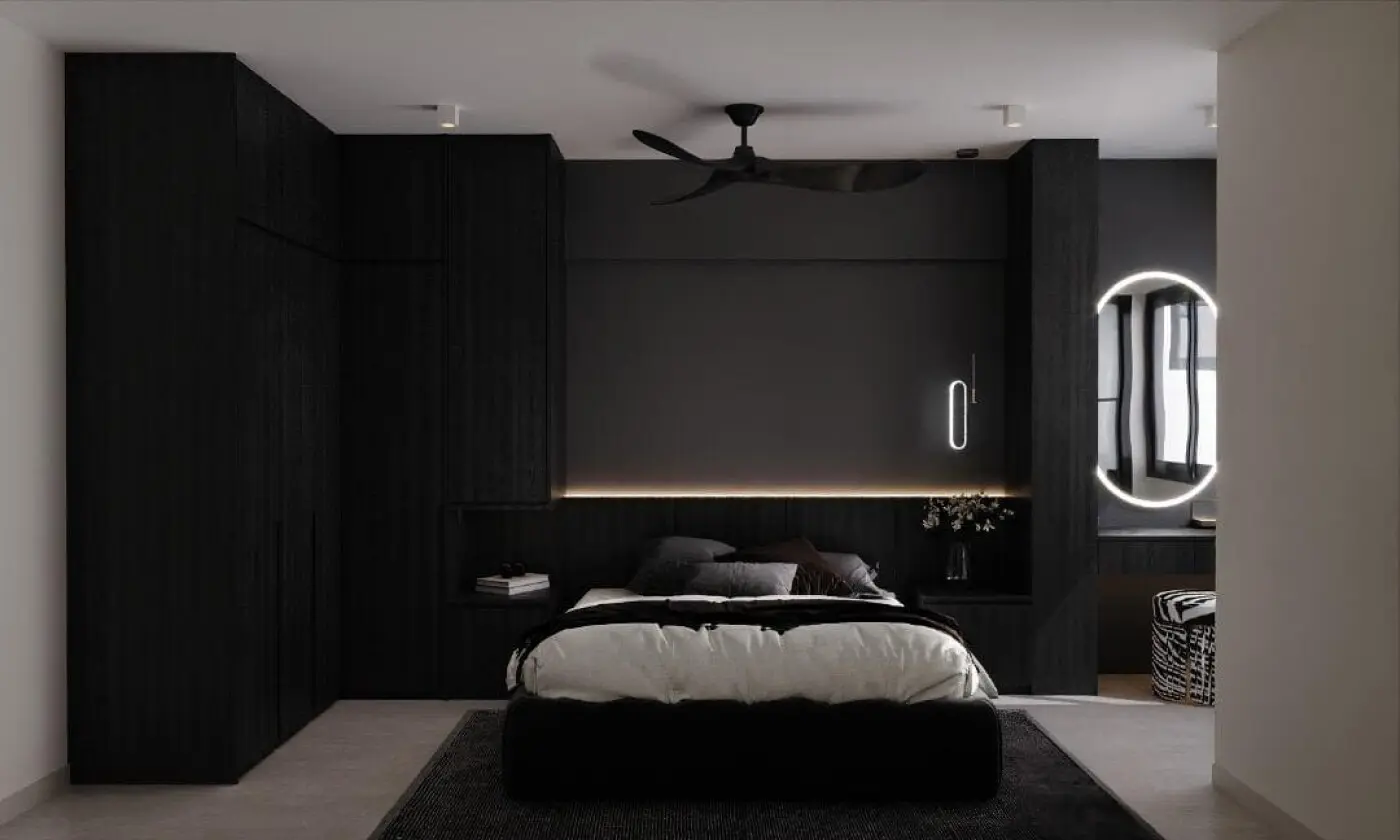 Joust Interior Design Studio - Black & White - Master Bedroom - Resale HDB - $45,500