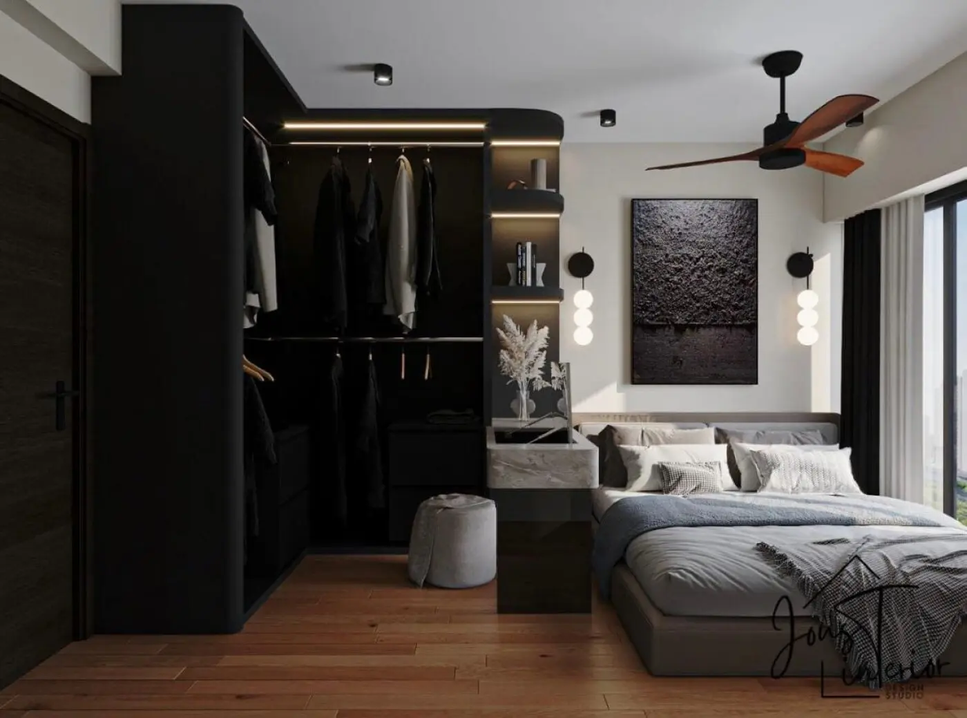 Joust Interior Design Studio - Luxury / Glamorous - Master Bedroom - Resale Condo - $30,000