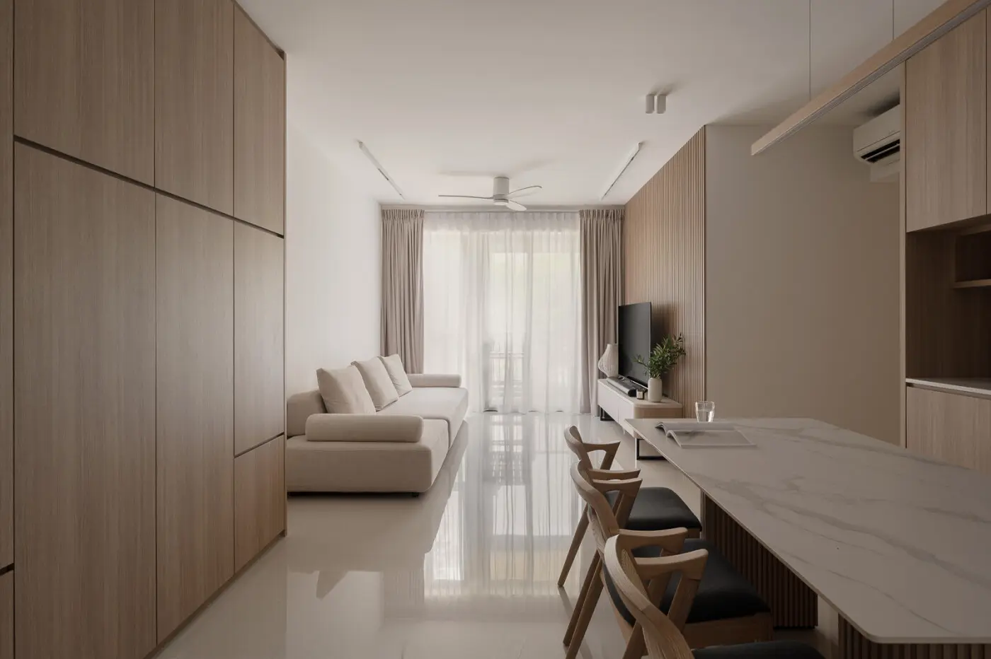 Aart Boxx Interior - Minimalistic / Scandinavian - Living Room - New Condo - $50,000
