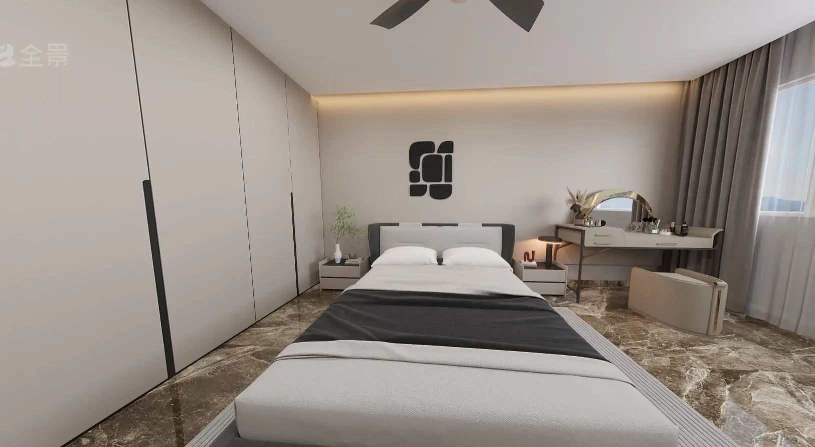 Home Hut Interior - Luxury / Glamorous - Bedroom 2 - Resale HDB - $73,000