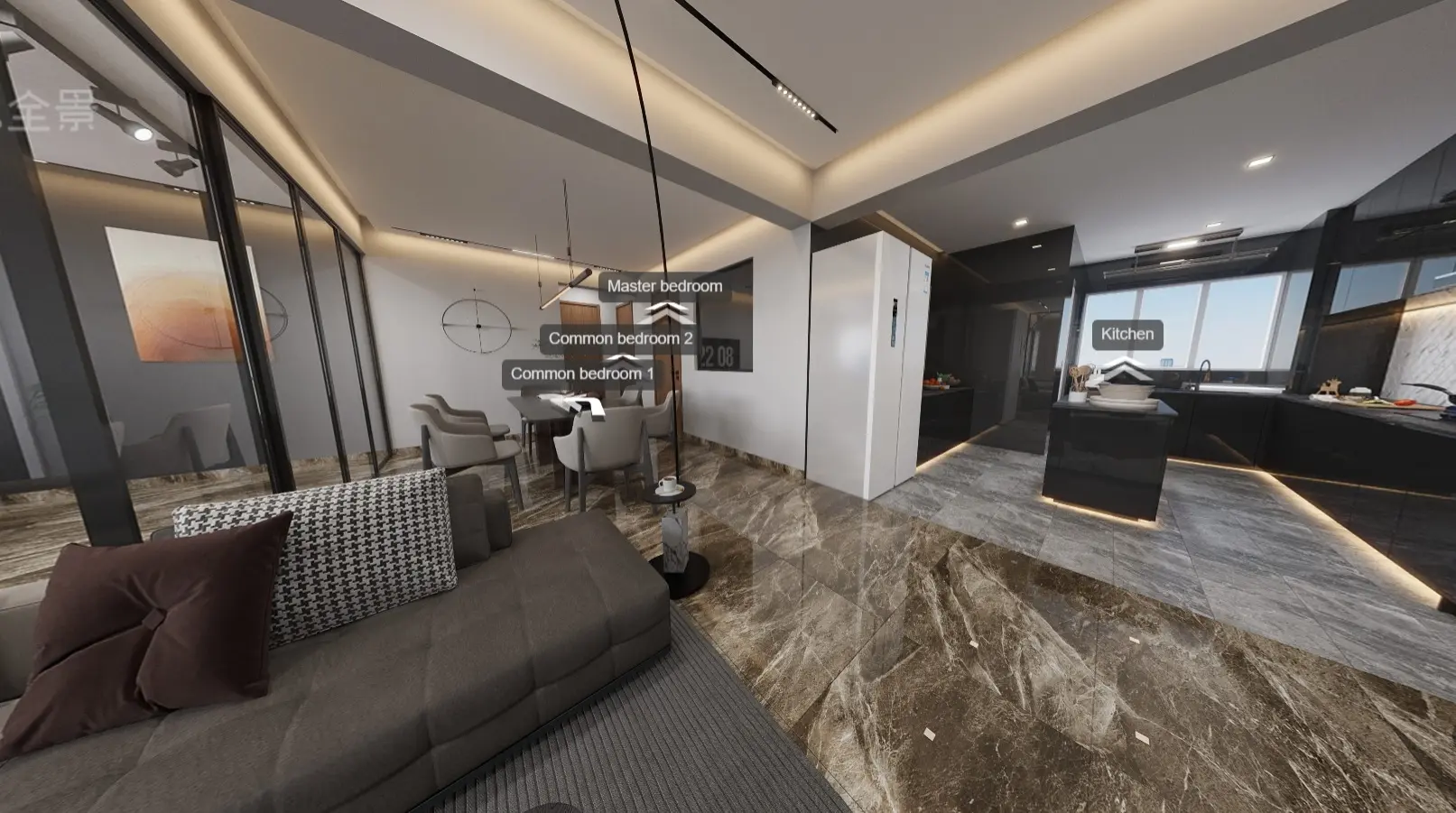 Home Hut Interior - Luxury / Glamorous - Living - Resale HDB - $73,000