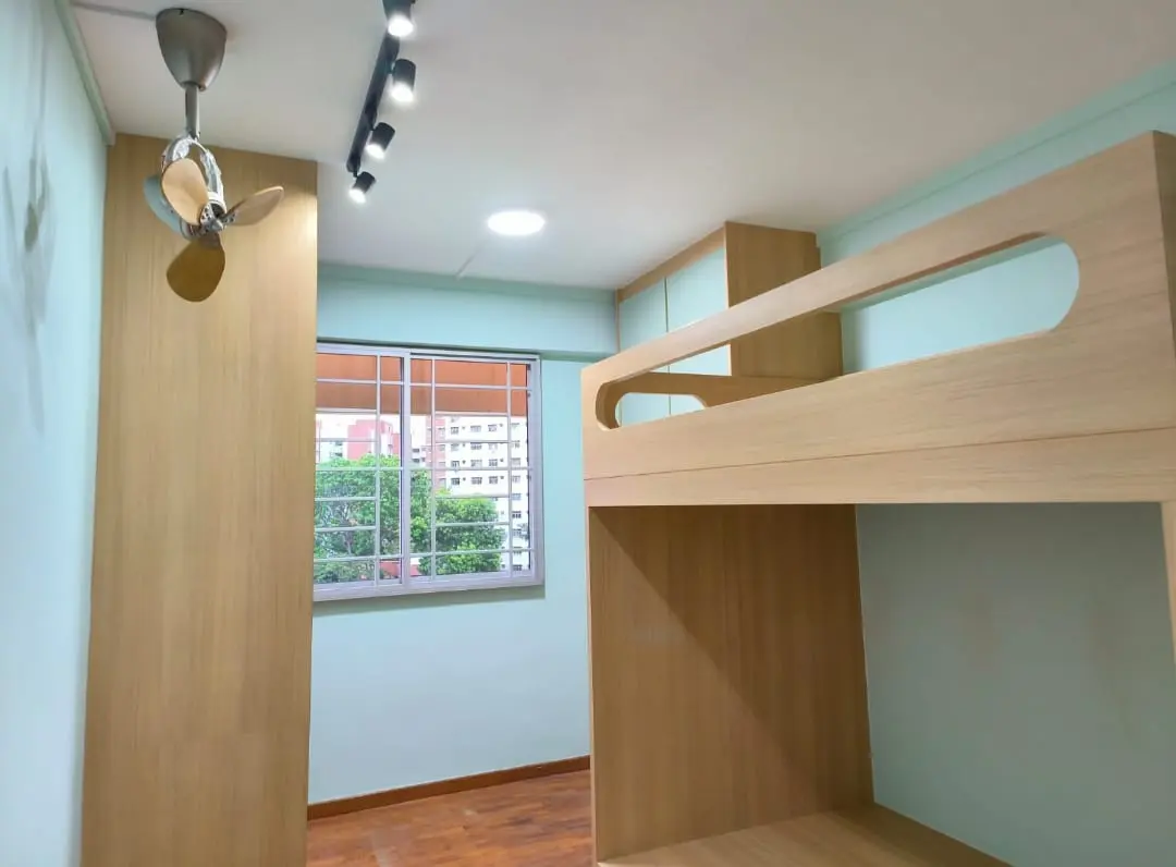 10 Concept Renovation - Modern / Contemporary - Bedroom 2 - Wardrobes & Customised bunk bed with Steps - Resale HDB - $21,000