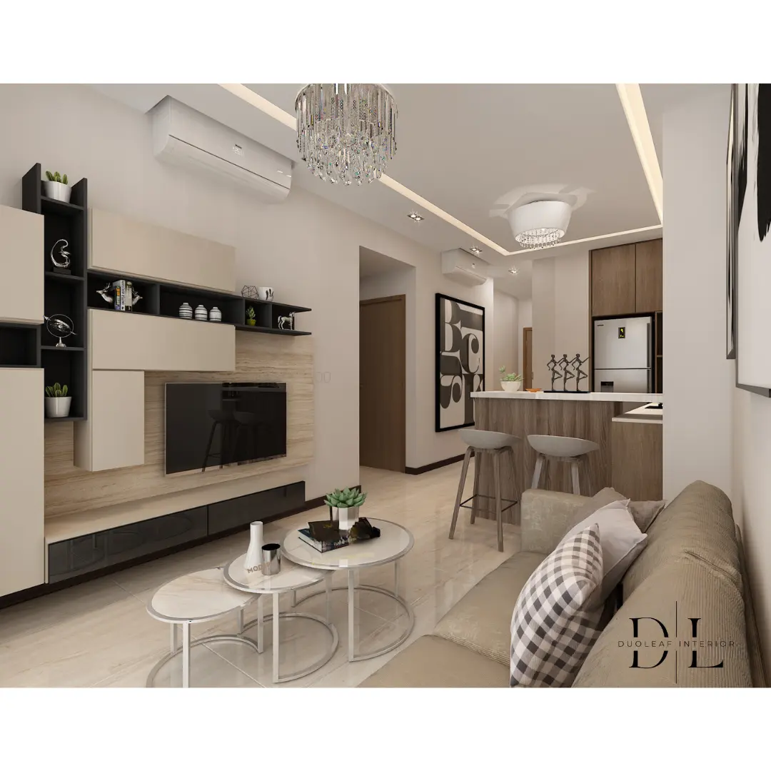 Duoleaf Interior - Minimalistic / Scandinavian - KingsFord Waterbay , Living 1 - New Condo - $25,000