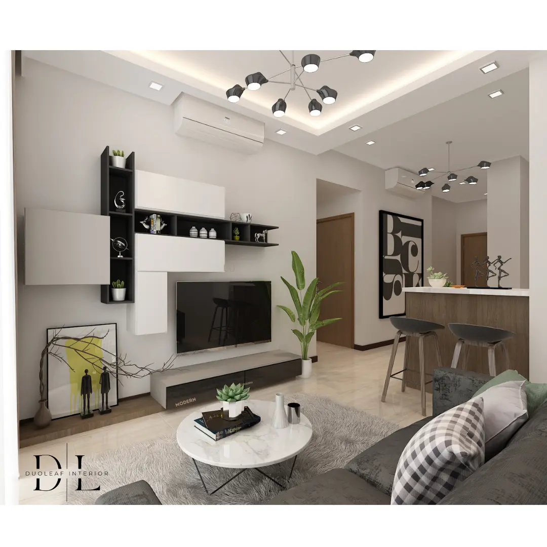 Duoleaf Interior - Minimalistic / Scandinavian - KingsFord Waterbay , Living 2 - New Condo - $25,000