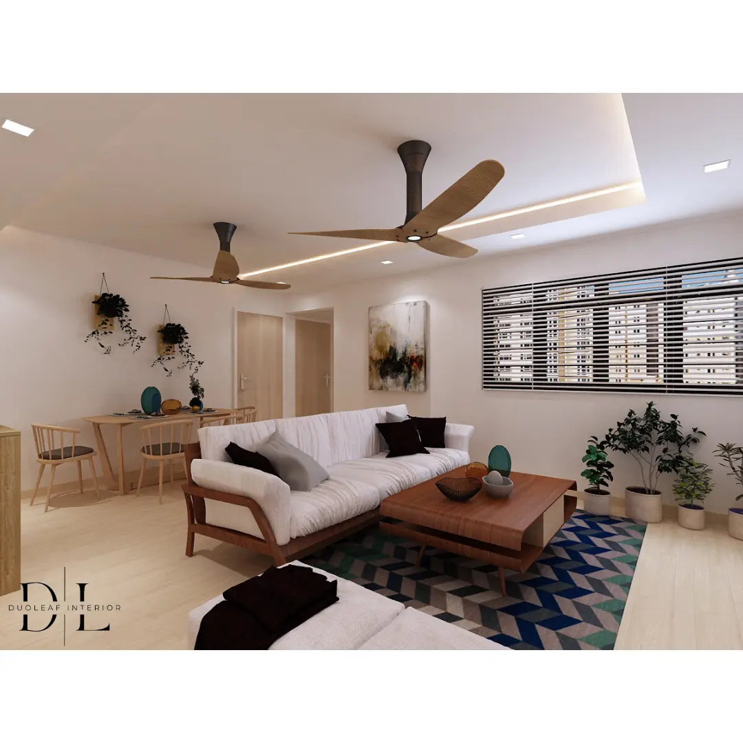 Duoleaf Interior - Minimalistic / Scandinavian - 408C Fernvale Road - HDB 4 Bedroom, Living - Resale HDB - $40,000