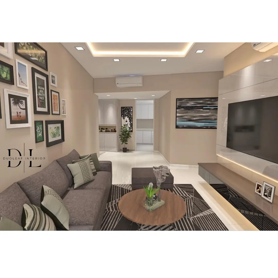 Duoleaf Interior - Minimalistic / Scandinavian - Leedon Height - Living Area - Resale Condo - $30,000