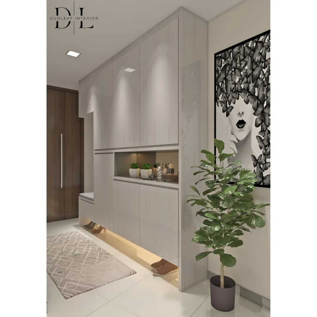 Duoleaf Interior - Minimalistic / Scandinavian - Leedon Height - Shoe Cabinet - Resale Condo - $30,000