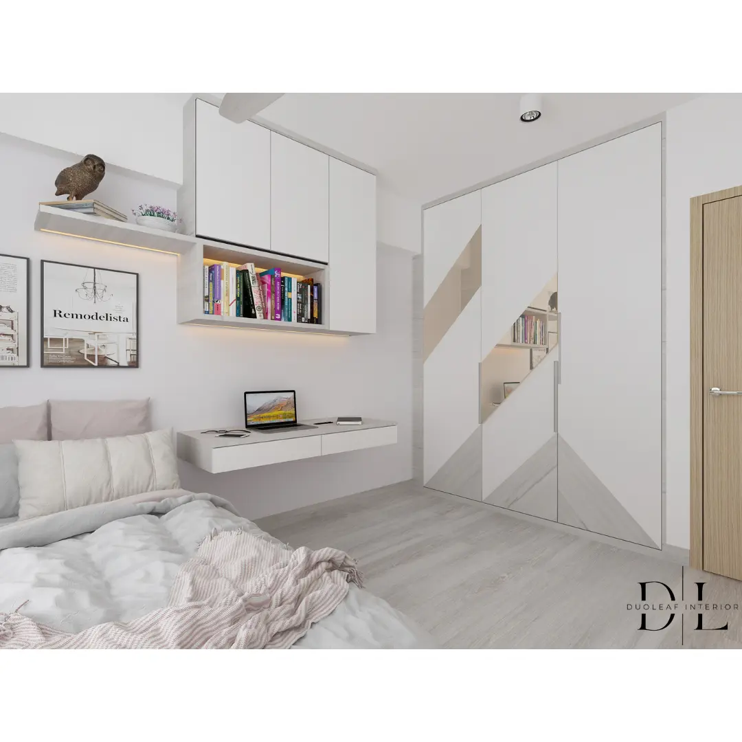 Duoleaf Interior - Minimalistic / Scandinavian - 303B Anchorvale Link - HDB 3 Bedrooms, Bedroom 1 - Resale HDB - $20,000