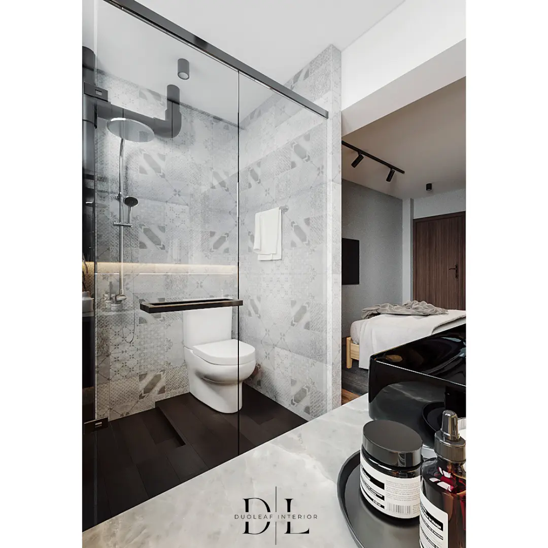 Duoleaf Interior - Industrial / Raw - 2 Queen Road - Master WC - Resale HDB - $70,000