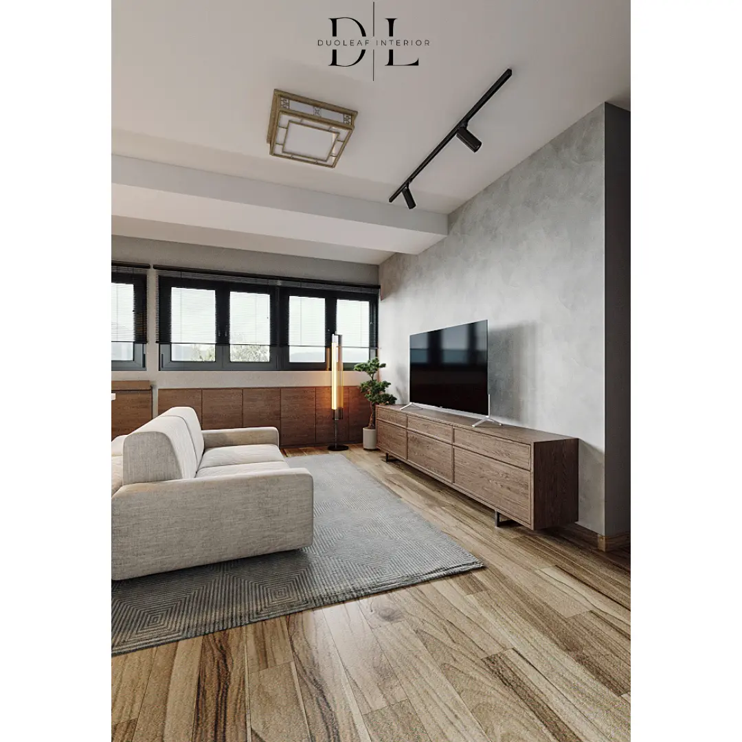 Duoleaf Interior - Industrial / Raw - 2 Queen Road - Living - Resale HDB - $70,000