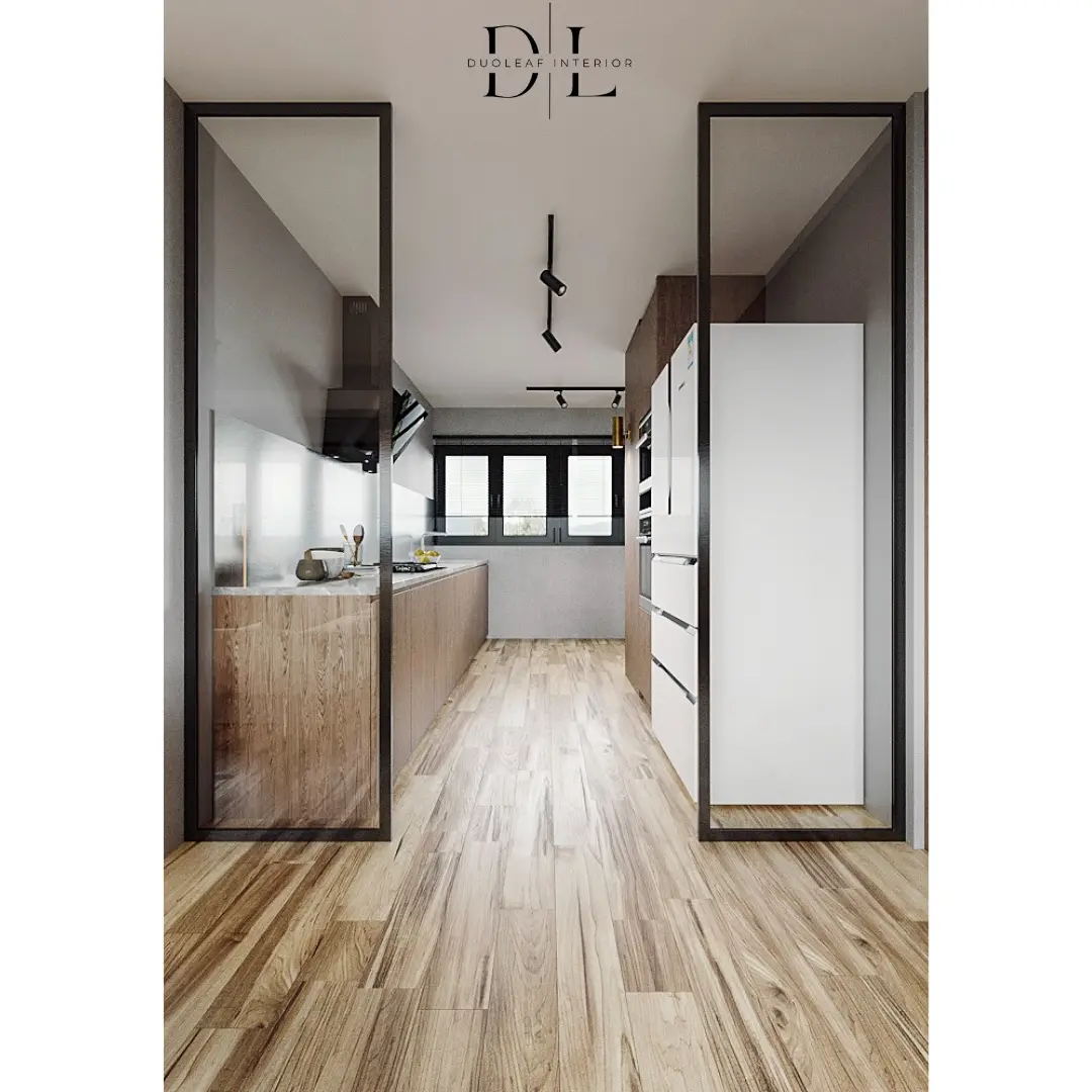 Duoleaf Interior - Industrial / Raw - 2 Queen Road - Kitchen Entrance - Resale HDB - $70,000