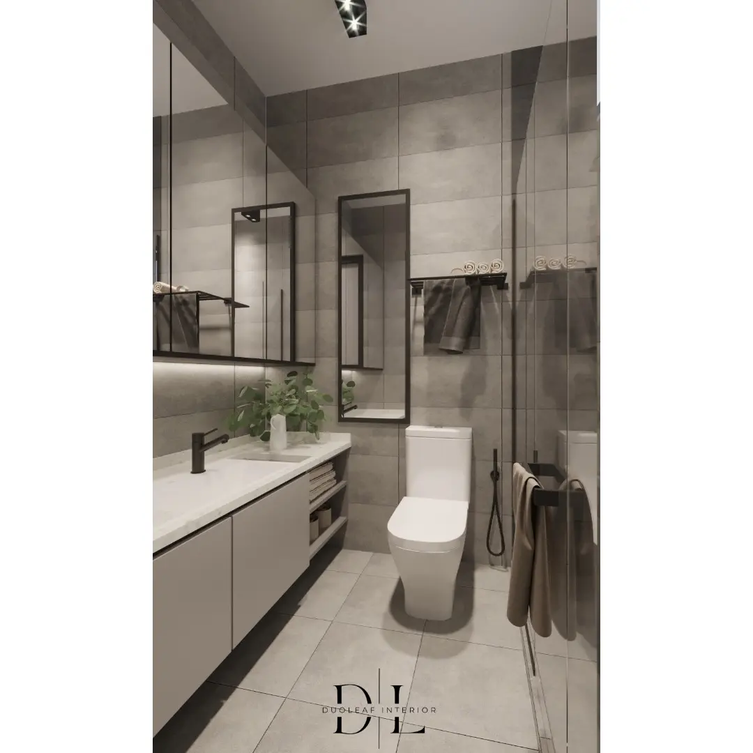 Duoleaf Interior - Modern / Contemporary - 131 Rivervale - Master WC - Resale HDB - $42,000