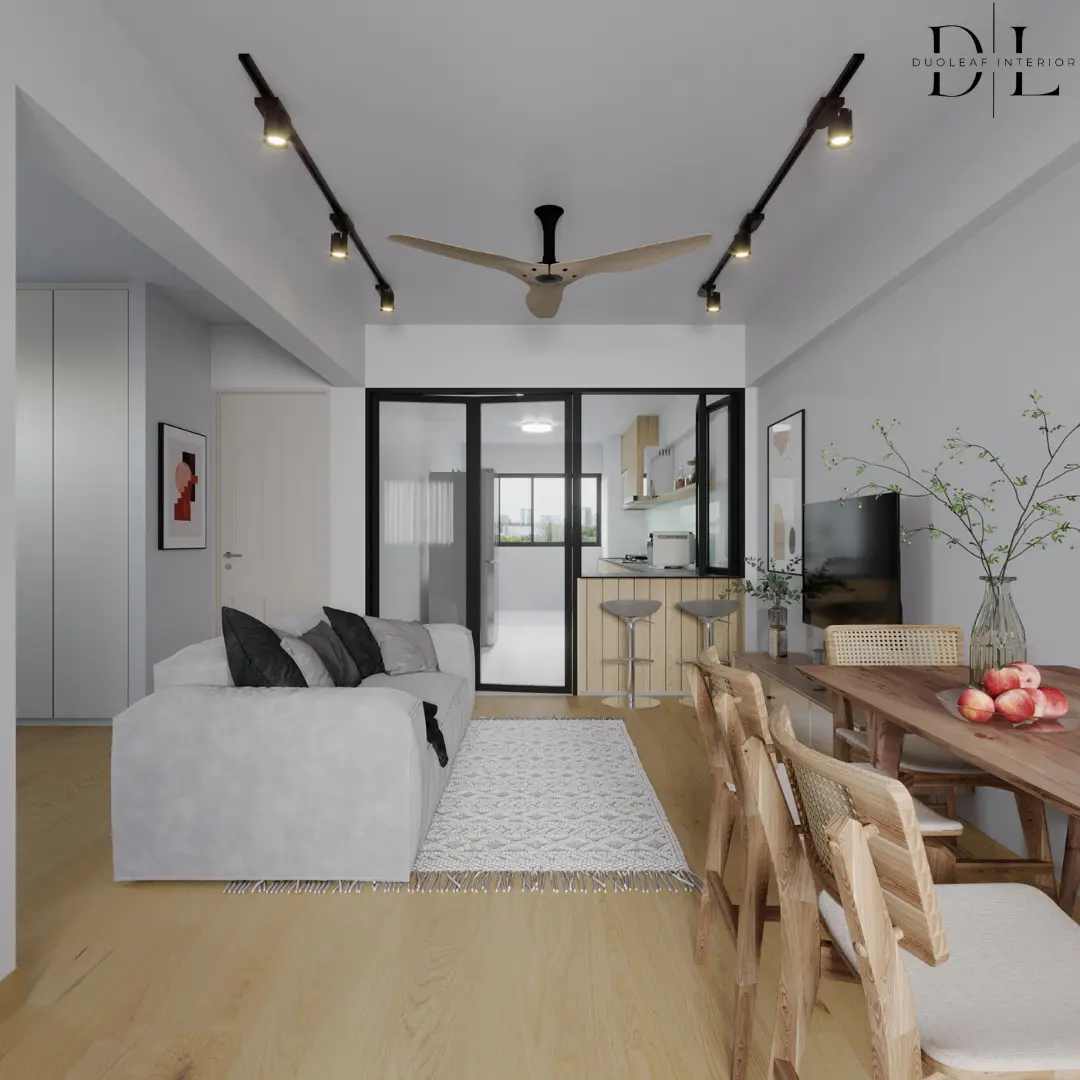 Duoleaf Interior - Minimalistic / Scandinavian - 212 Ang Mo Kio - Living - Resale HDB - $40,000
