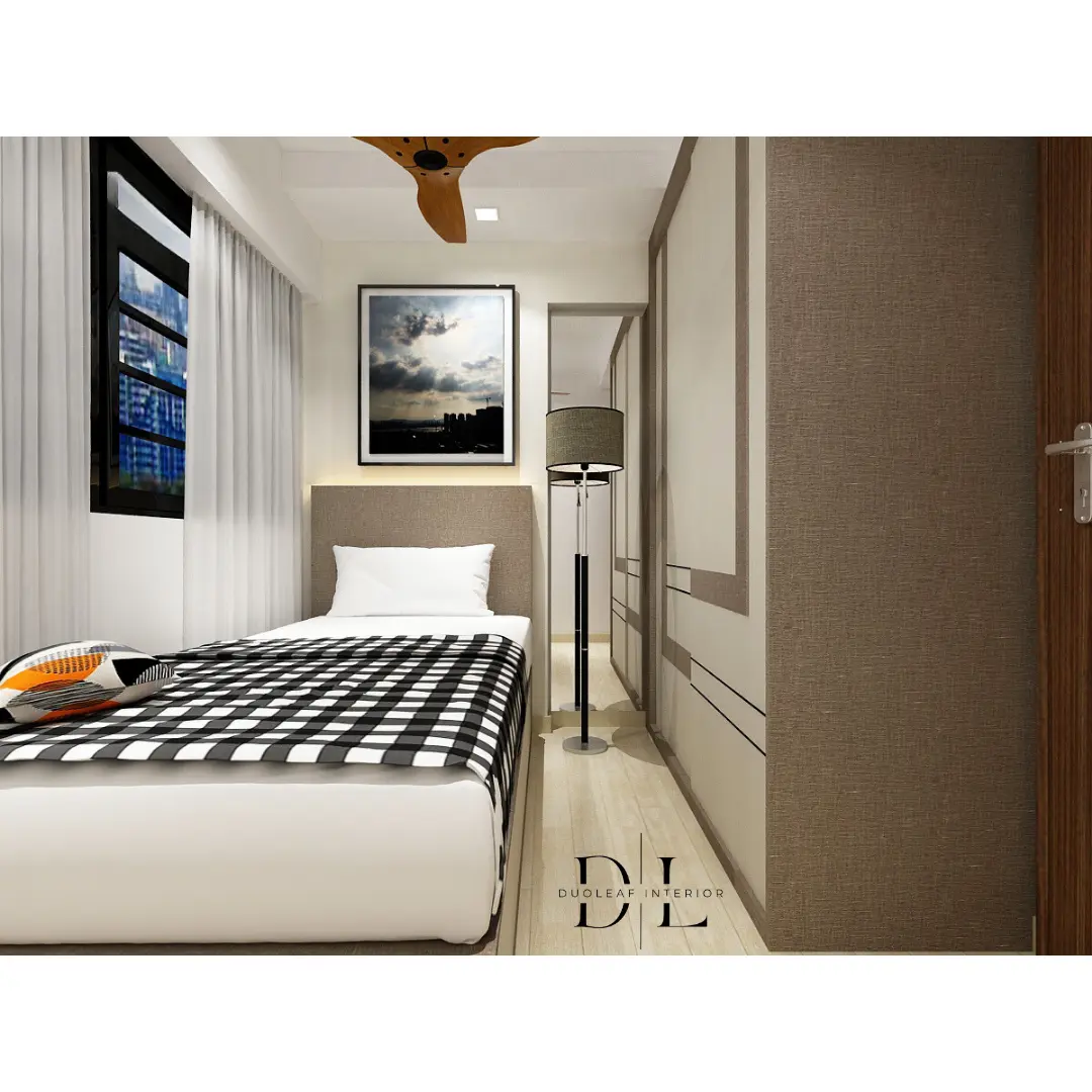 Duoleaf Interior - Modern / Contemporary - 453C Fernvale Road - Bedroom 2 - Resale HDB - $60,000
