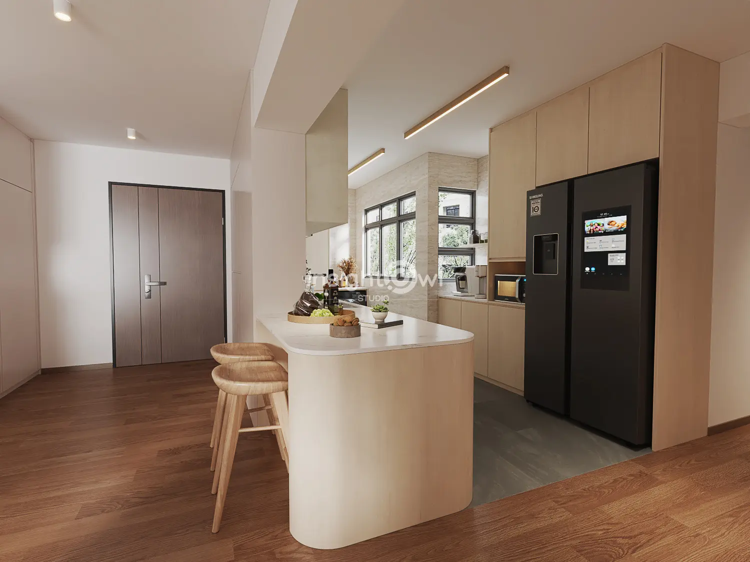 Insightowl Studio - Minimalistic / Scandinavian - Kitchen - New HDB - $62,000