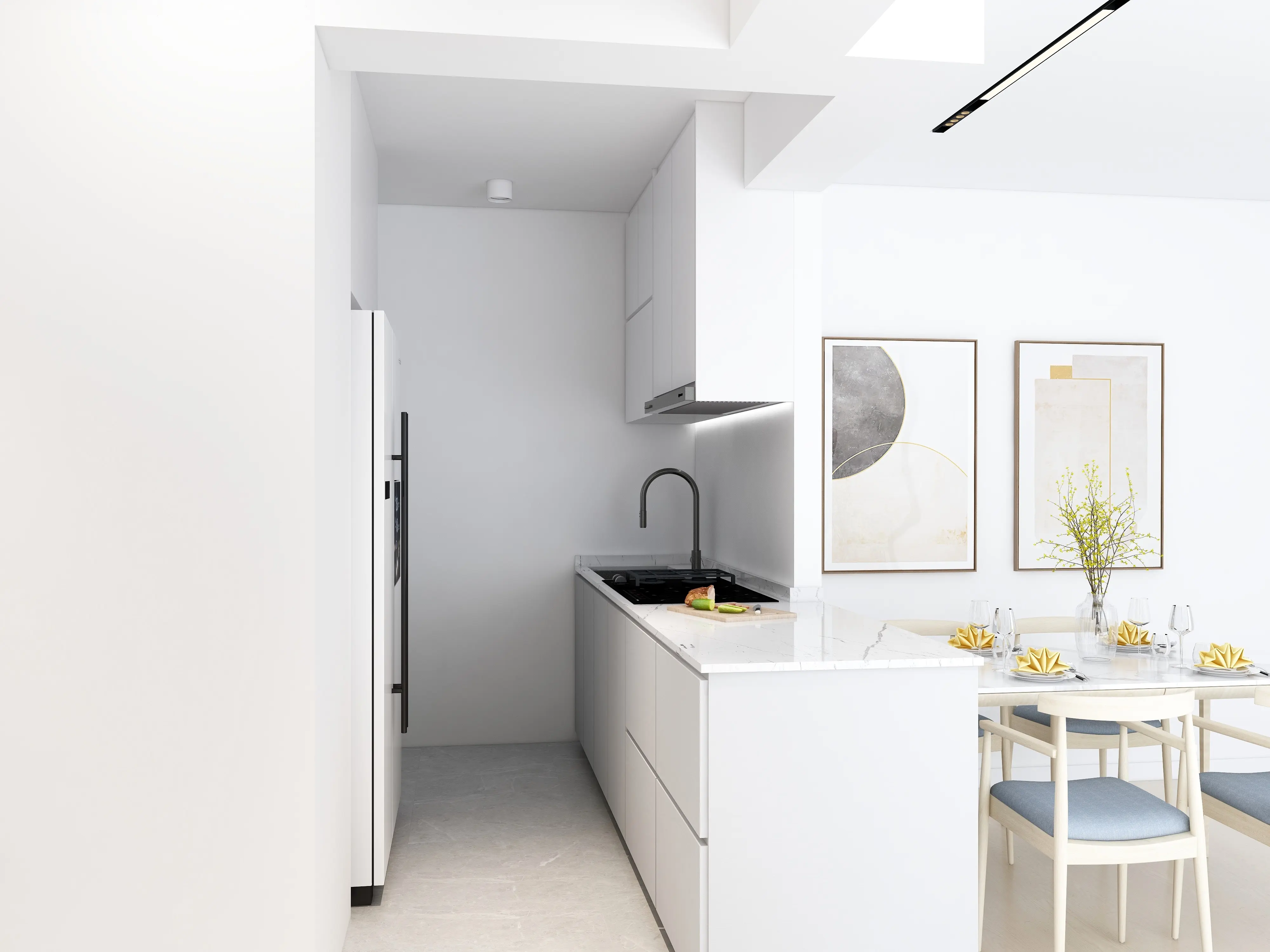 Sixth Elements Interior  - Minimalistic / Scandinavian - Kitchen Area - Resale HDB - $44,800