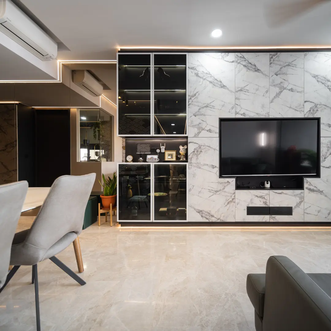 Livinci Interior Design - Luxury / Glamorous - Living room - Resale Condo - $32,000