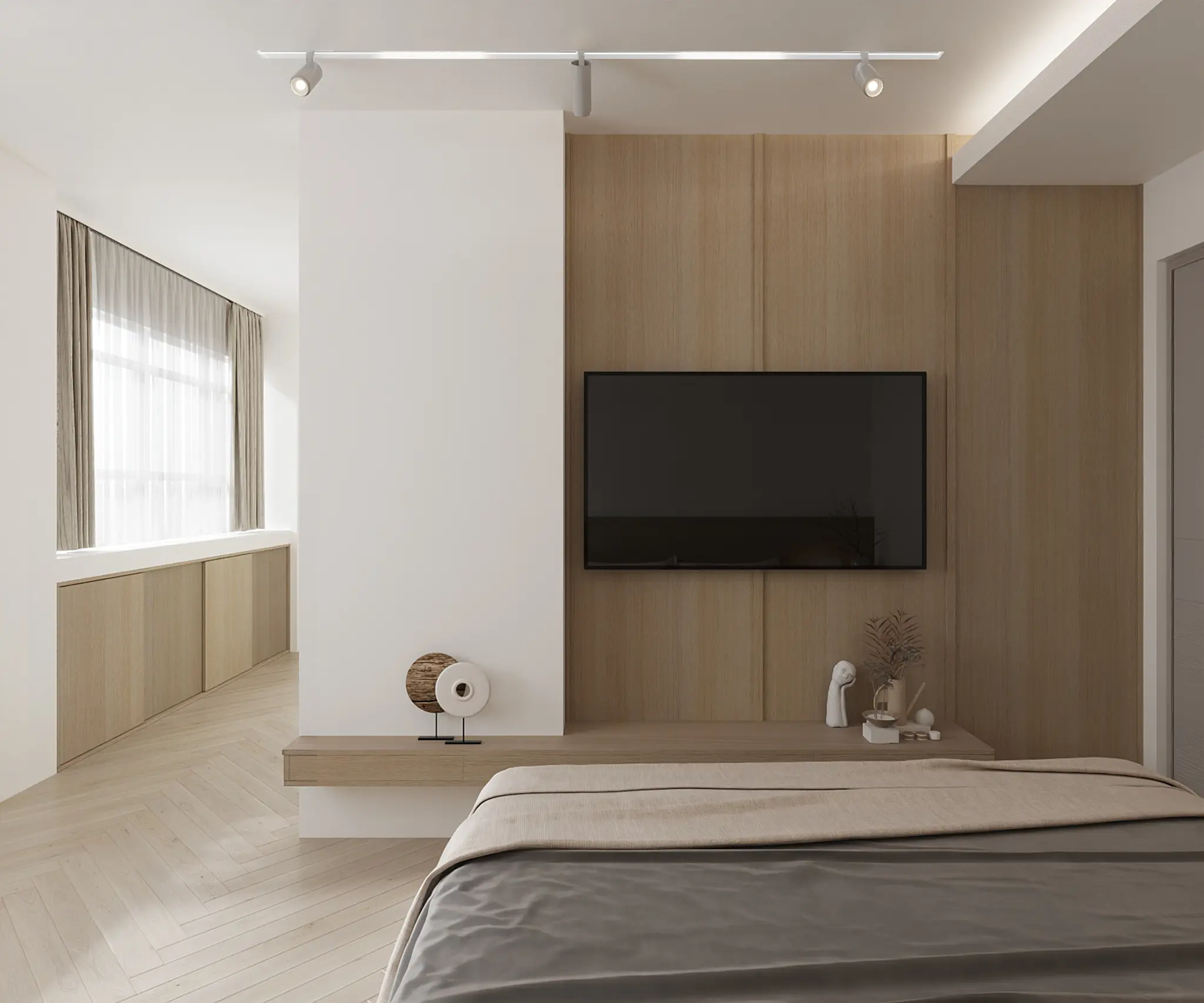 Commute Design Studio - Minimalistic / Scandinavian - Bedroom 1 - Resale HDB - $90,000