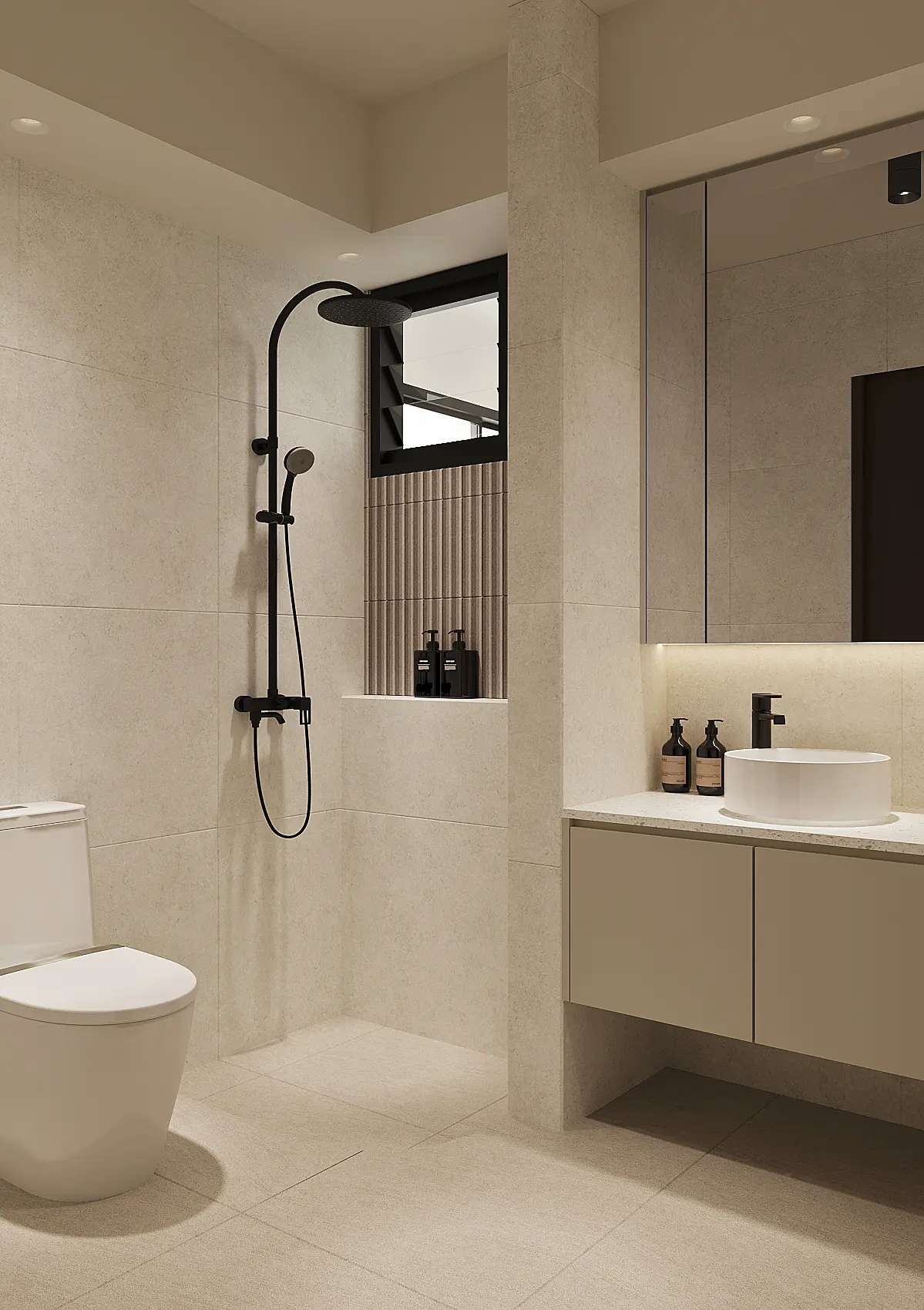 Saege - Modern / Contemporary - Common Bathroom - New HDB - $150,000