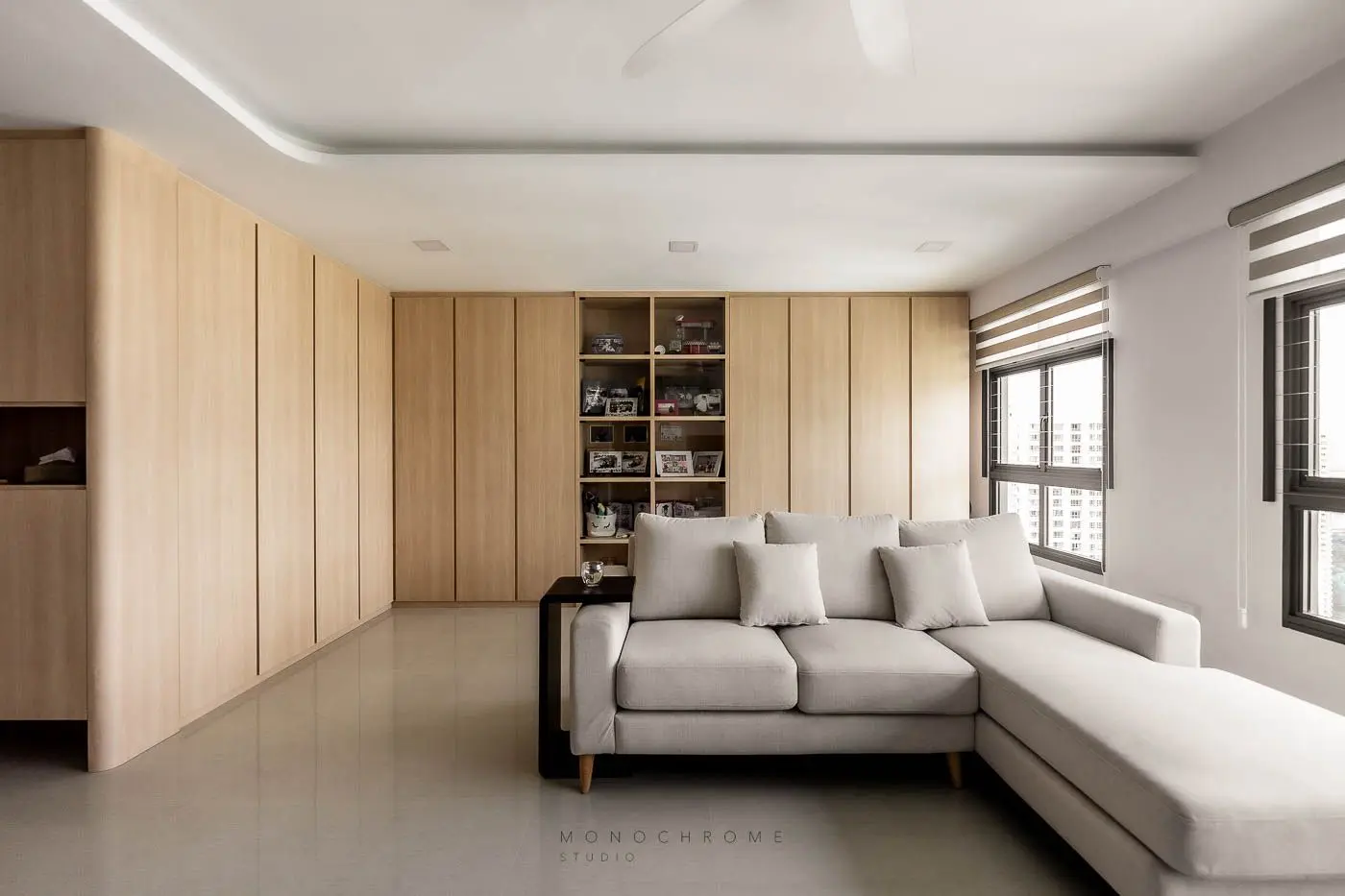 Monochrome Studio - Minimalistic / Scandinavian - Living Room - Resale HDB - $68,000