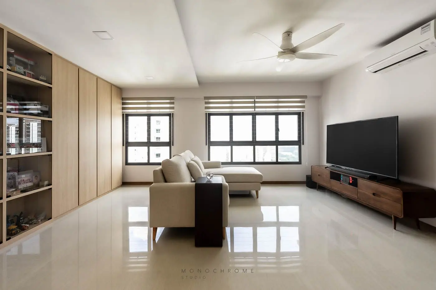 Monochrome Studio - Minimalistic / Scandinavian - Living Room - Resale HDB - $68,000