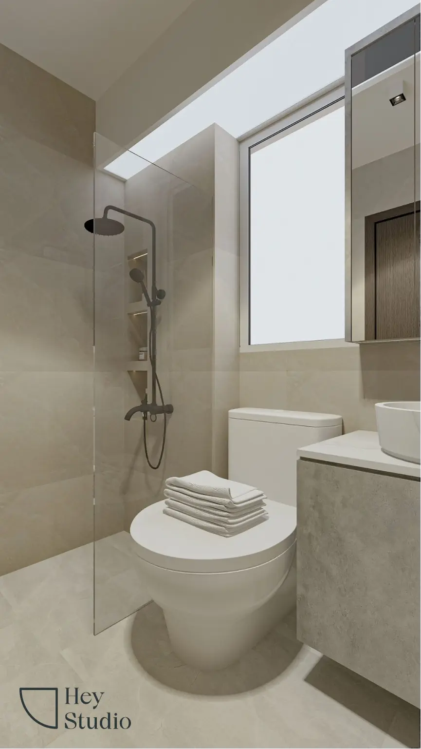 Hey Studio - Modern / Contemporary - Common Bathroom - Resale HDB - $45,000