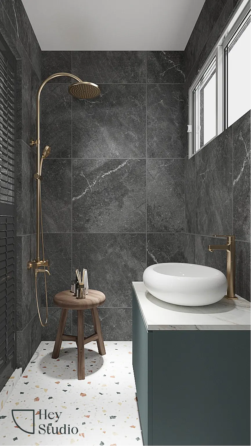 Hey Studio - Minimalistic / Scandinavian - Common Bathroom - Resale HDB - $38,000