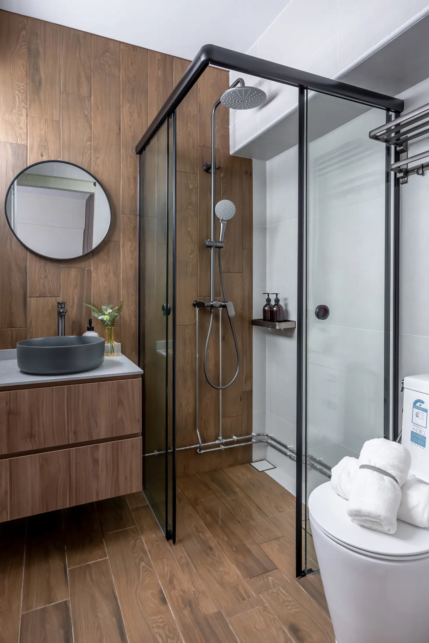 Concrid Interior  - Minimalistic / Scandinavian - Master toilet - Resale HDB - $80,000