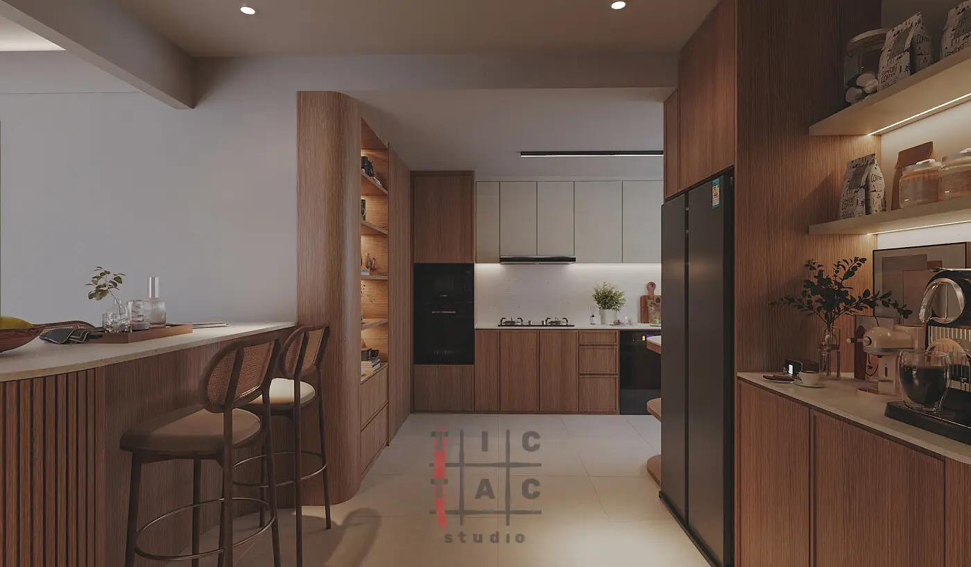 Tic Tac Studio - Minimalistic / Scandinavian - Dining area and dry pantry - New HDB - $65,000