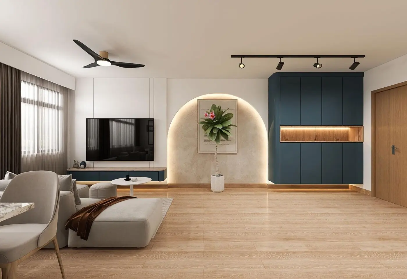 Intrinsic Design - Minimalistic / Scandinavian - Living Room - New HDB - $23,800