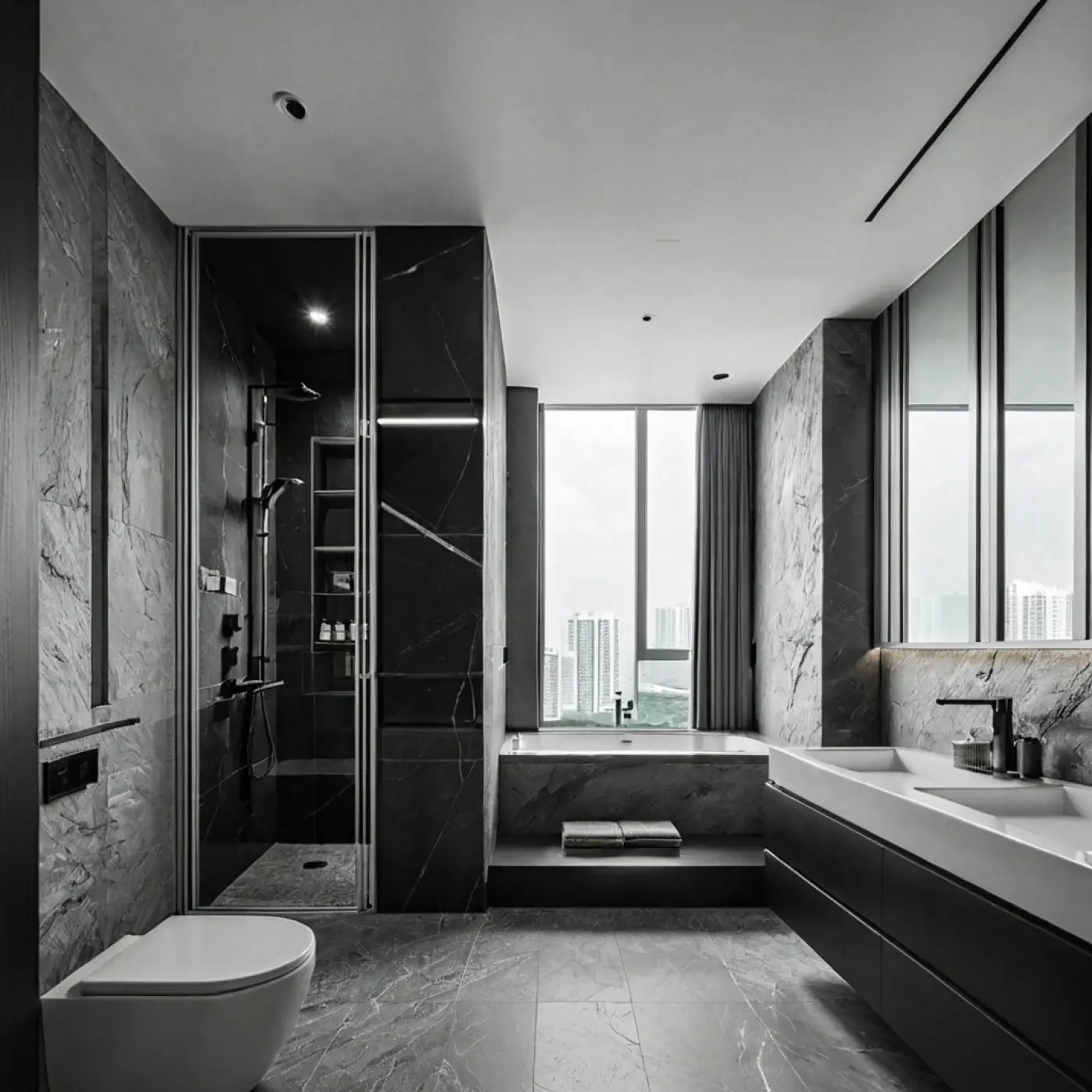 Blackwoods Interior - Black & White - bathroom - Resale Condo - $76,000