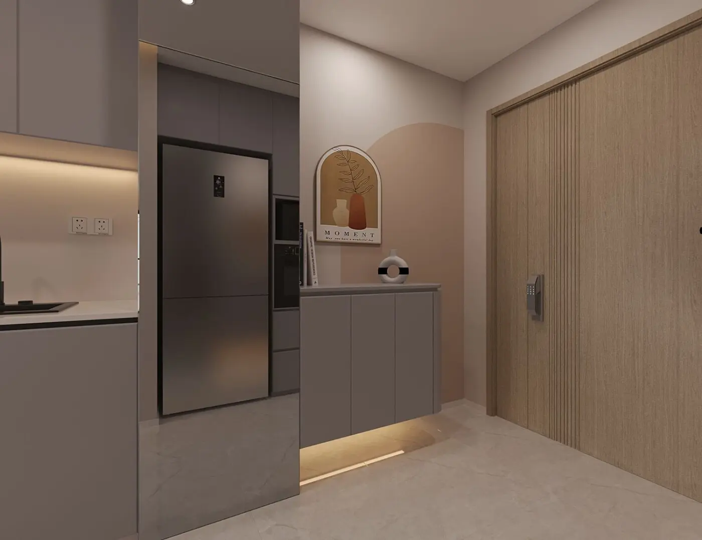 Mablle - Modern / Contemporary - Foyer & Kitchen - New Condo - $30,000