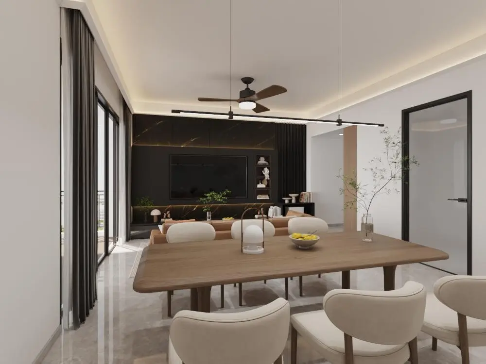 Mablle - Minimalistic / Scandinavian - Living & Dining Room - New Condo - $60,000
