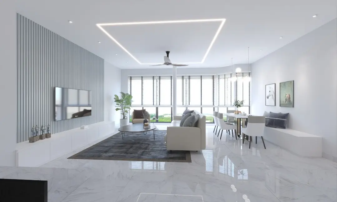 Homes by CL - Minimalistic / Scandinavian - living room - Resale Condo - $125,000
