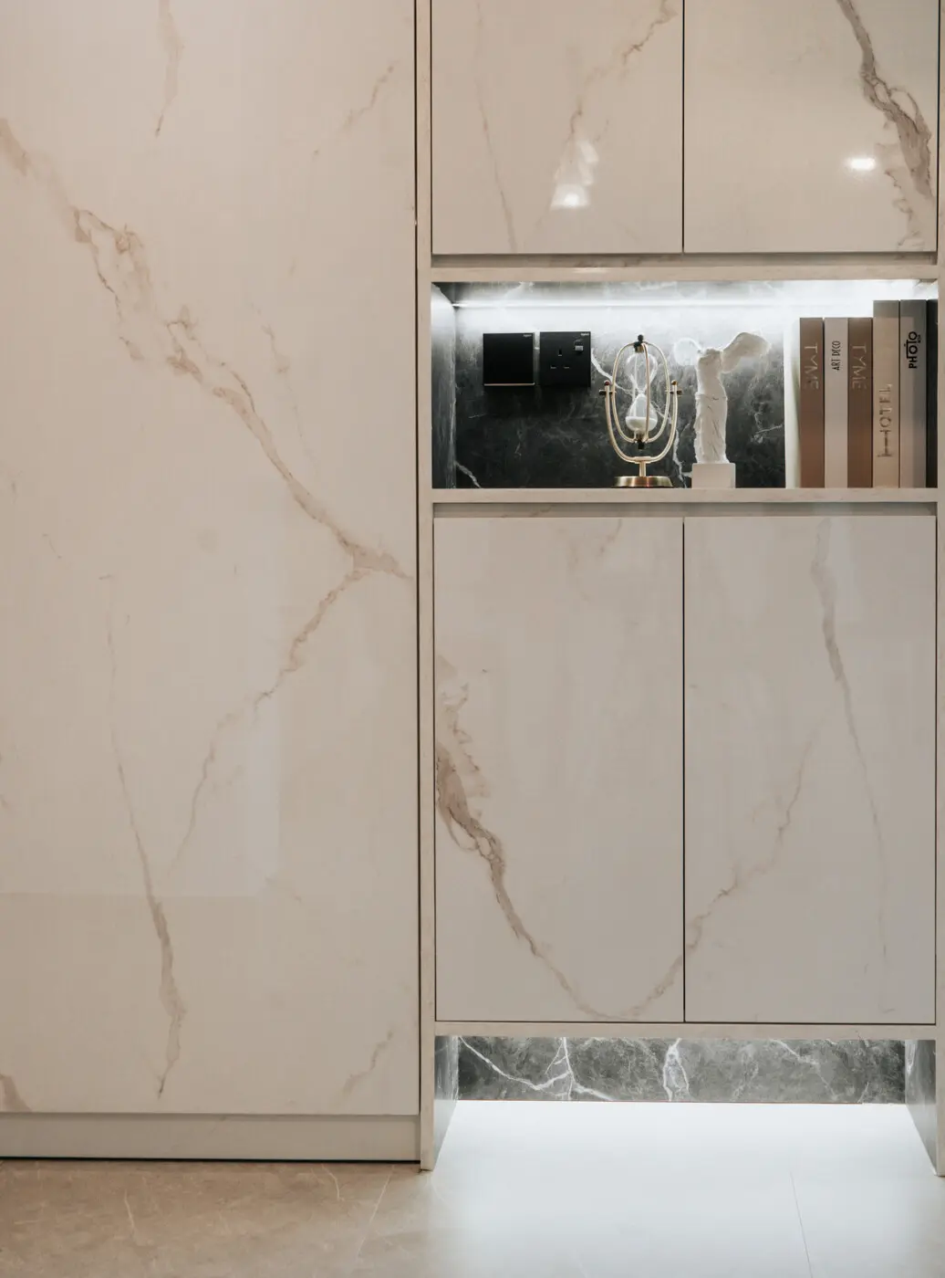 Redefine Interior Design - Black & White - Shoe Cabinet - Resale HDB - $35,000