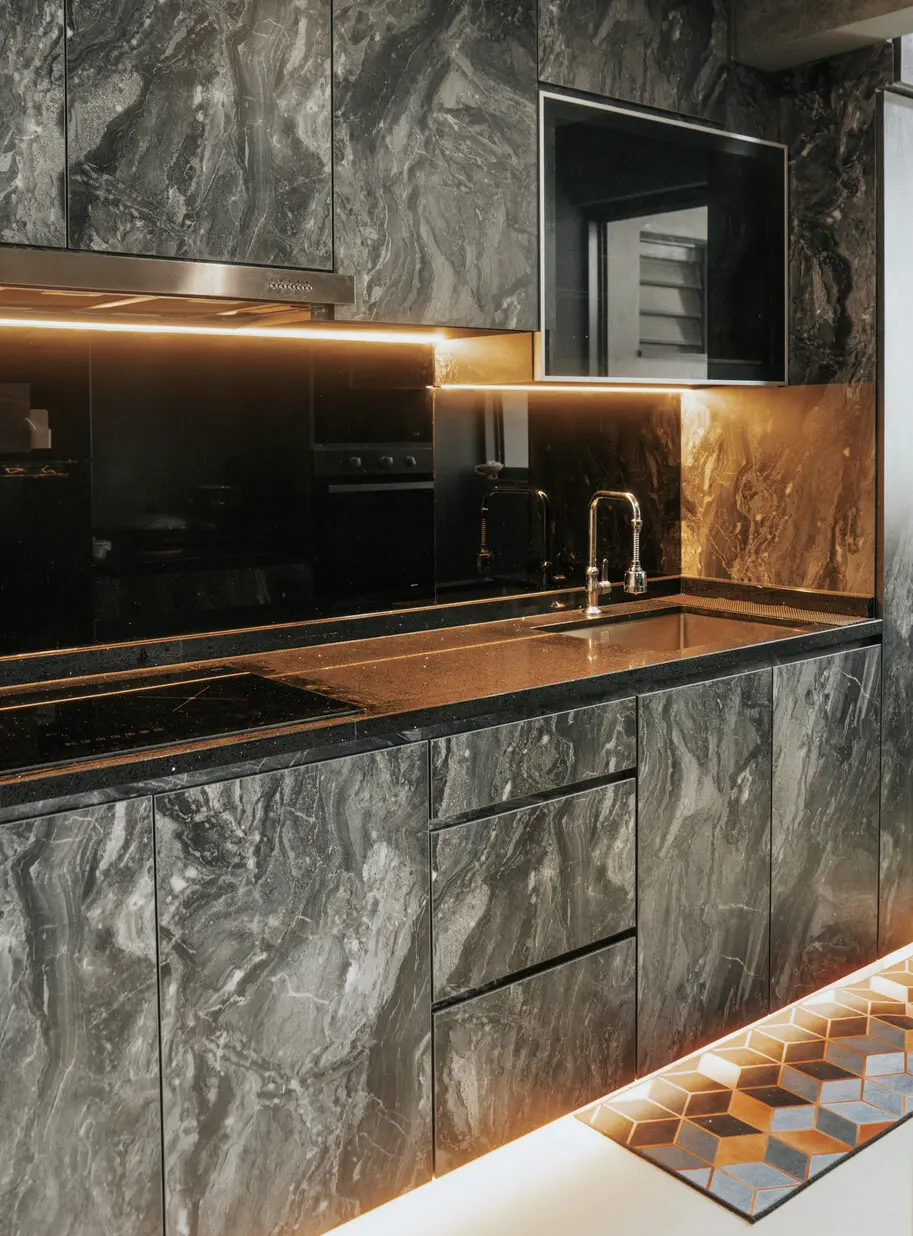 Redefine Interior Design - Luxury / Glamorous - Kitchen - Resale HDB - $60,000