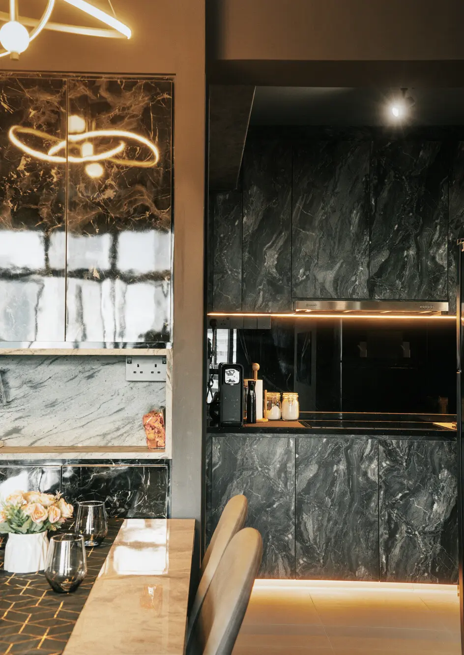 Redefine Interior Design - Luxury / Glamorous - Dining and kitchen - Resale HDB - $60,000