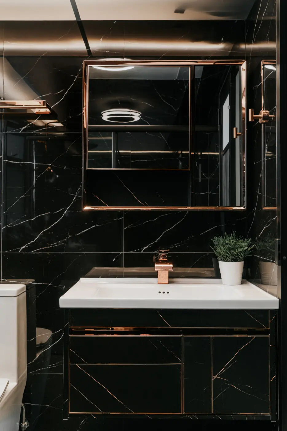 Redefine Interior Design - Black & White - Toilet - Resale HDB - $35,000