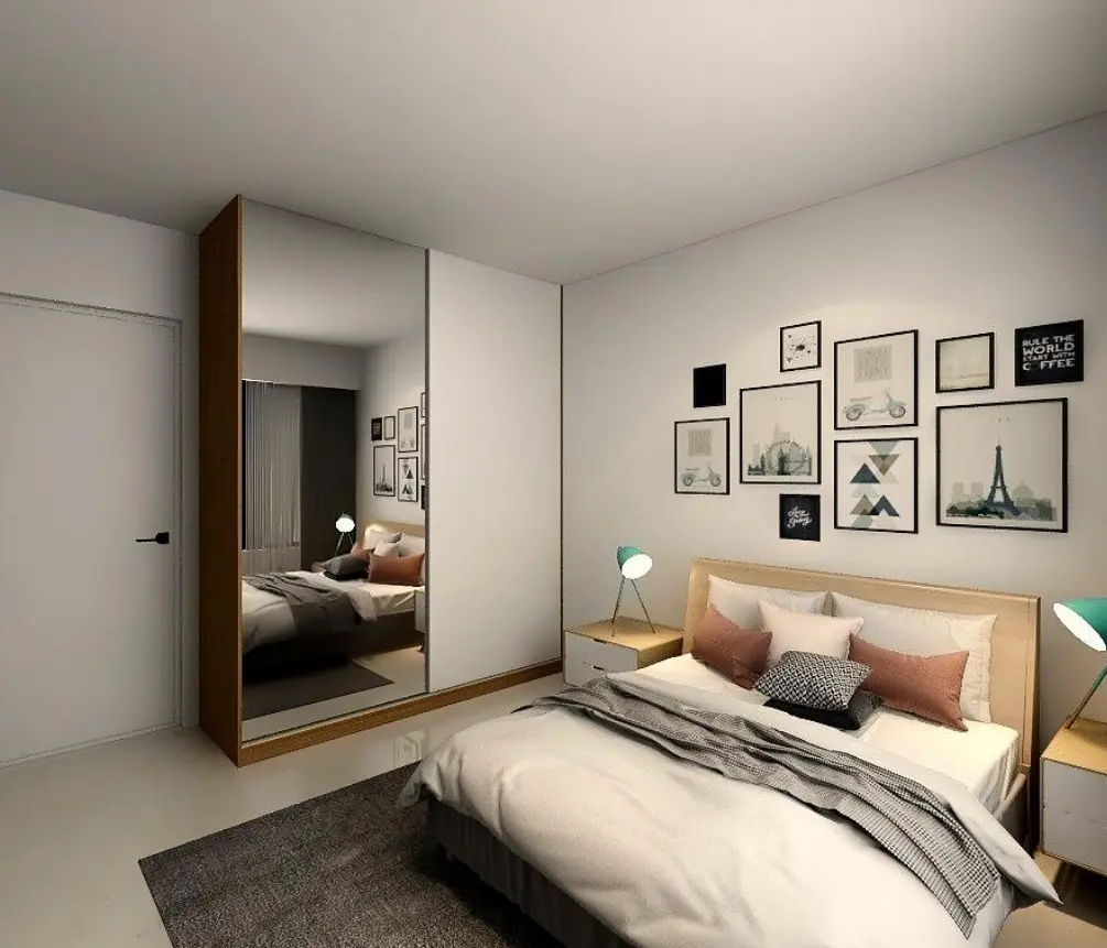 Supaspace Pte Ltd - Minimalistic / Scandinavian - Bedroom 1 - Resale HDB - $45,000
